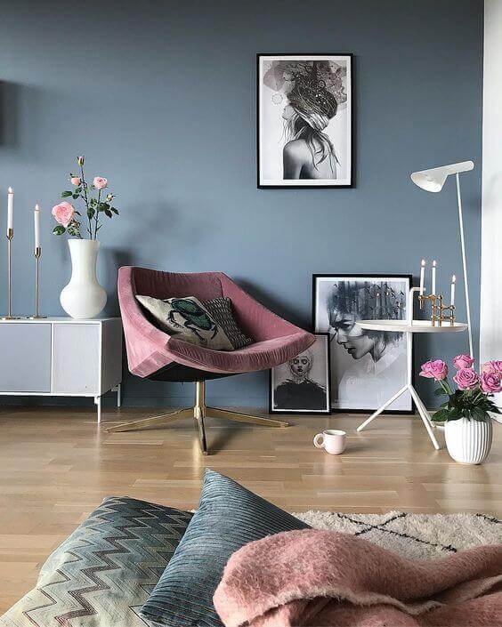 culoare living albastru vibrant si roz 3 culoare living albastru vibrant si roz 3