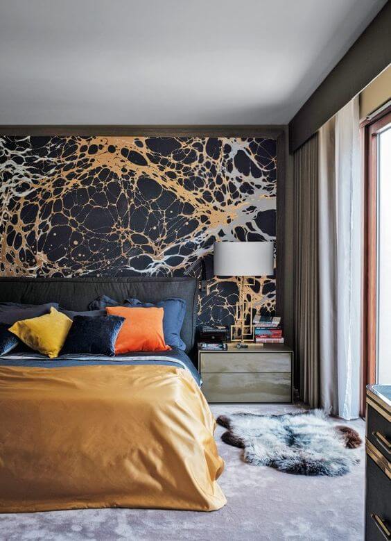 dormitor modern cu tapet 1 dormitor modern cu tapet 1