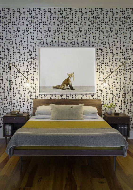 dormitor modern cu tapet 2 dormitor modern cu tapet 2