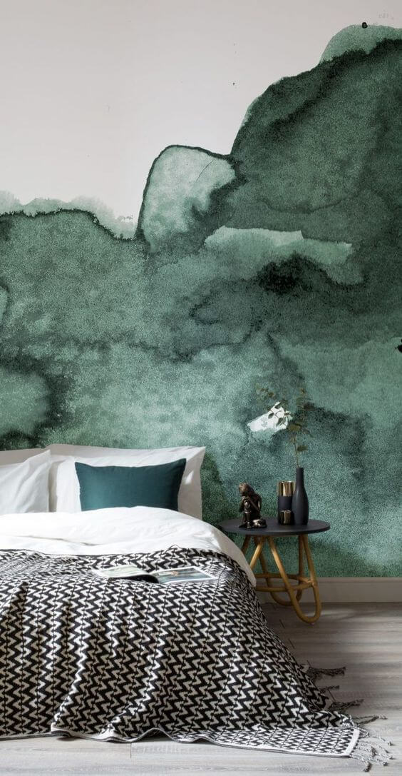 dormitor modern verde inchis 1
