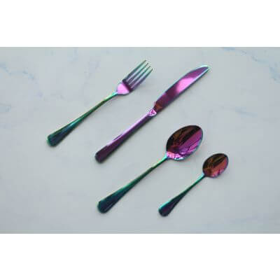 1. Set tacamuri curcubeu din inox de la Homelux pentru bucatarie
