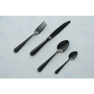 1. Set tacamuri inox negru de la Homelux pentru bucatarie
