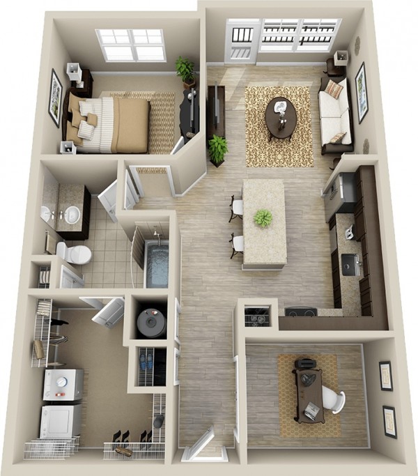 2 – 2 amenajari interioare apartamente – 1 baie 1