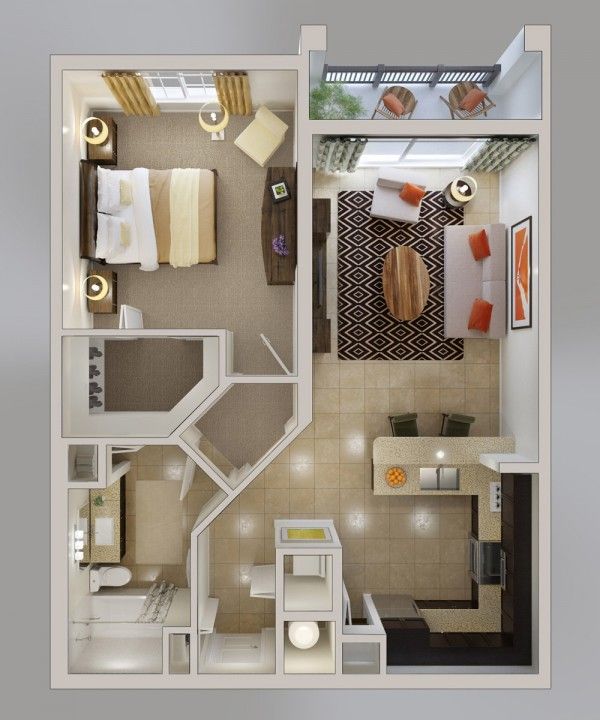 2 – 2 amenajari interioare apartamente – 1 baie 2