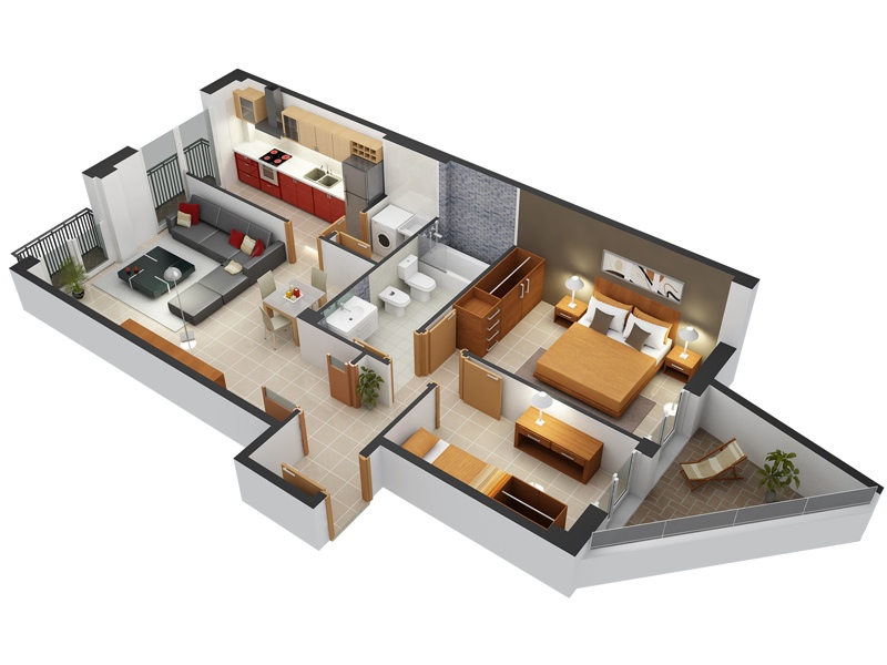2 – 2 amenajari interioare apartamente – 2 dormitoare 2