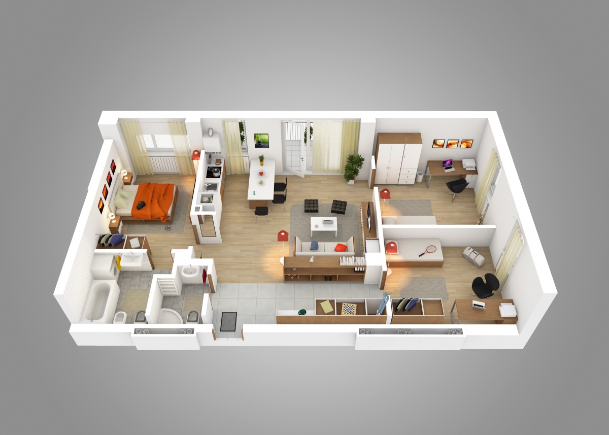 2 – 2 amenajari interioare apartamente – 3 dormitoare 5