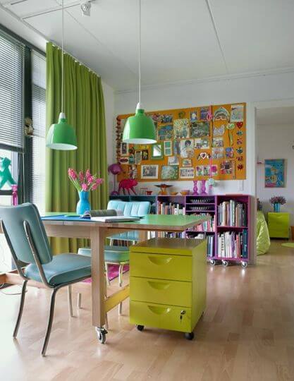 3 amenajare birou in stil feng-shui cu verde 9