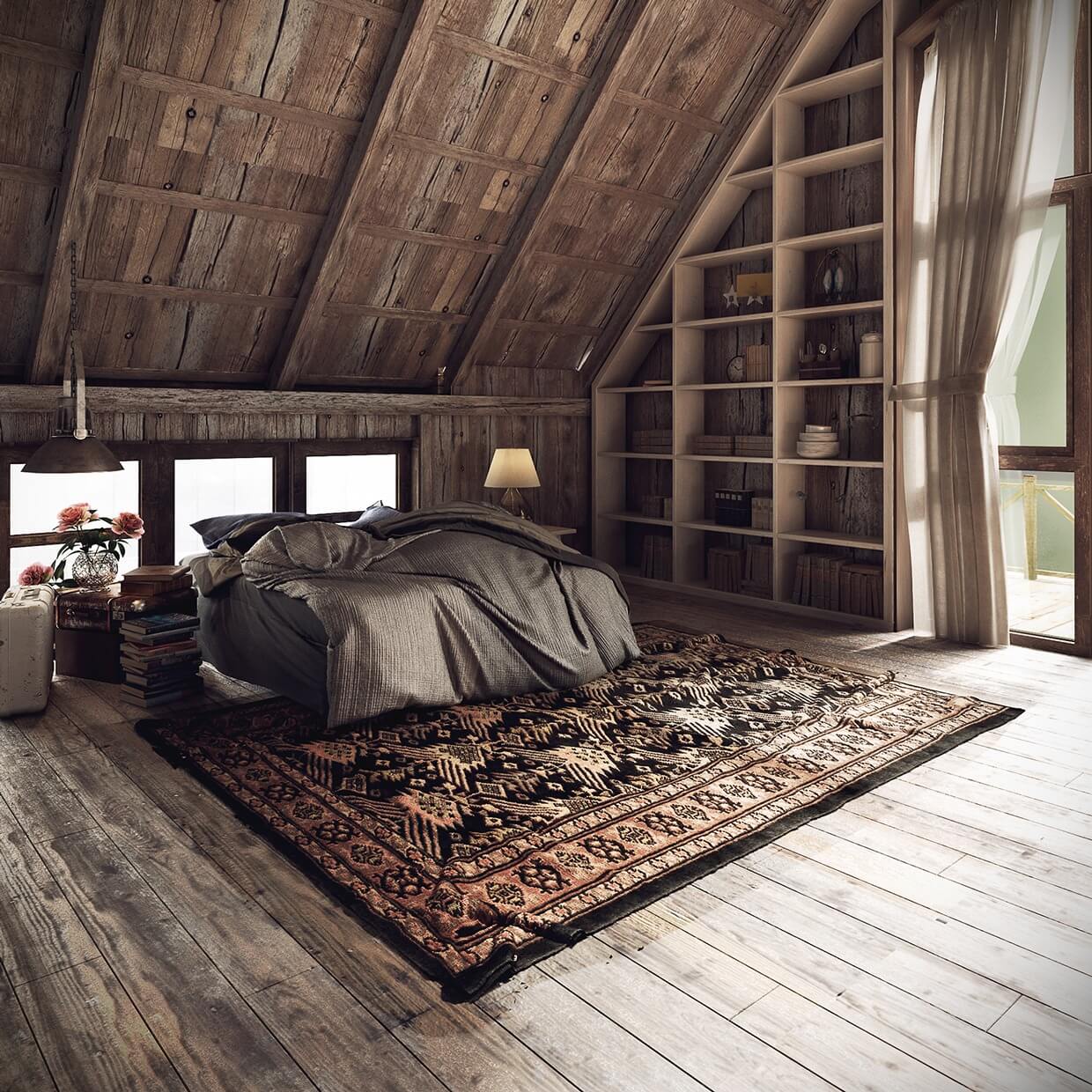6.5. Stiluri de amenajare Design Rustic Dormitor