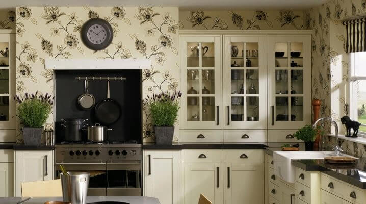 tapet pentru bucatarie cu motive florale 4