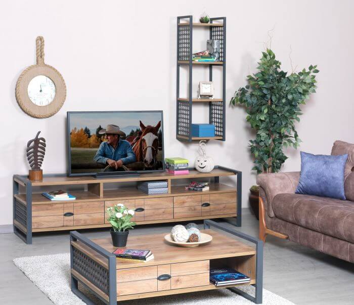 3. Amenajarea casei – Modernizarea unei case la tara – Produse Homelux – Mobilier – Consola TV