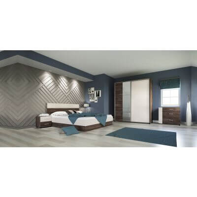 set dormitor alb maro albastru