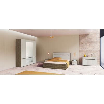 set dormitor alb maro
