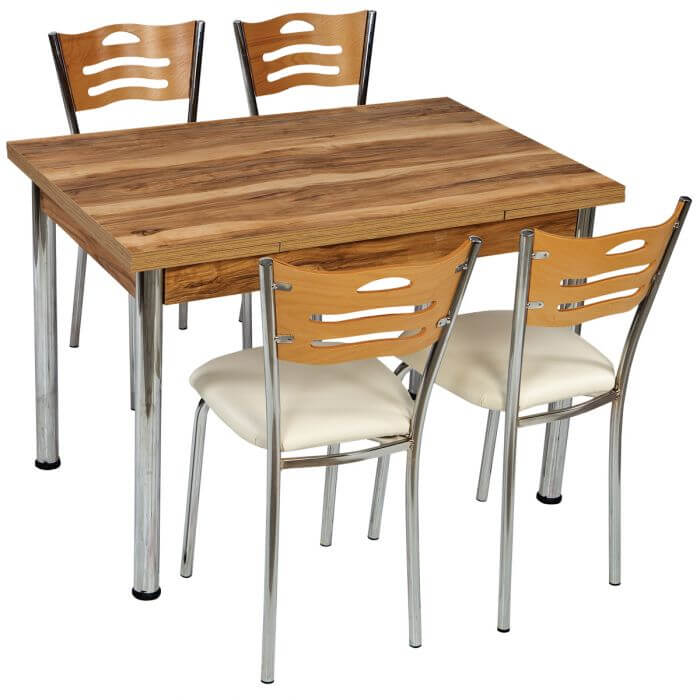set masa scaune maro