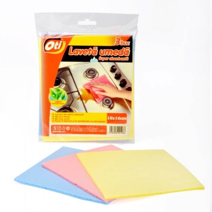 6. Produse Homelux pentru curatenie – Set 3 lavete umede