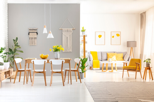 Living open space cu dining room