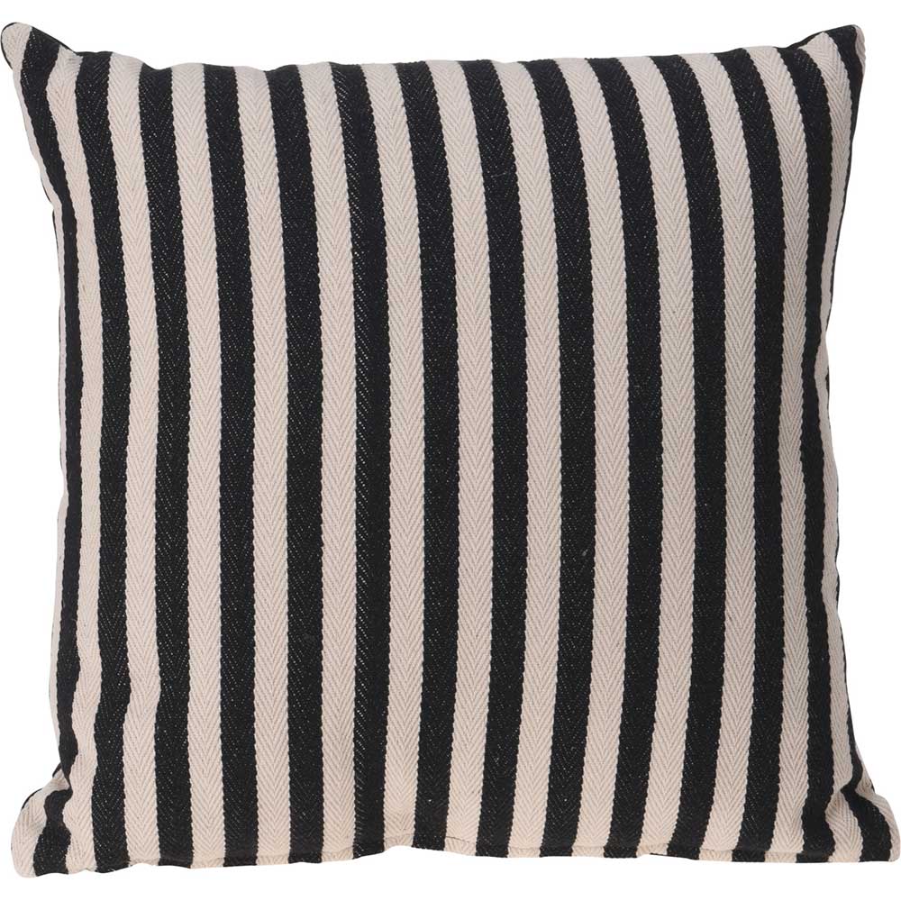 PERNA DECORATIVA, 45X45 CM, HUSA 100% BUMBAC, CU FERMOAR, NEGRU/ALB