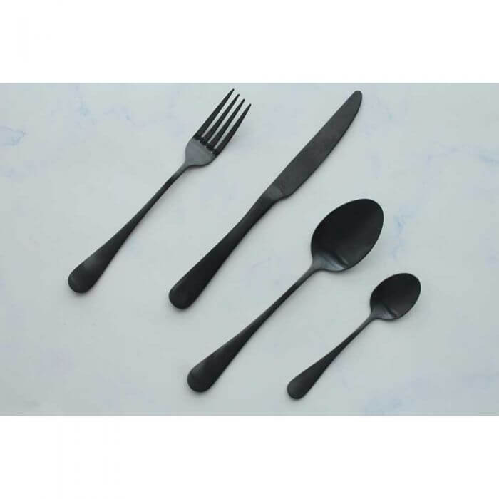 cina romantica set tacamuri inox negru