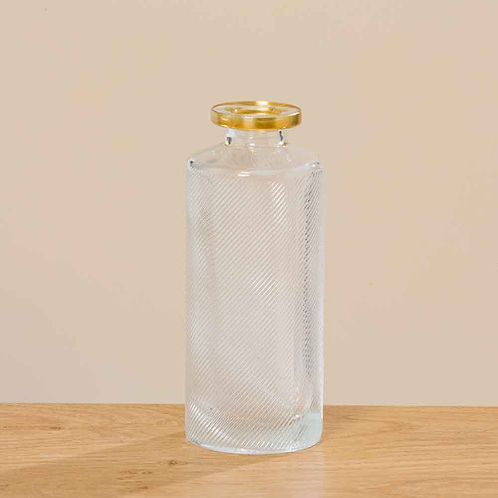 VAZA DECORATIVA 5X13 CM, STICLA, TRANSPARENT, MODEL 1