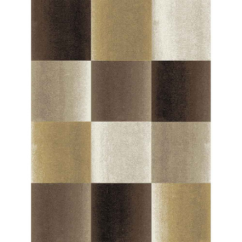 covor geometric neutru maro