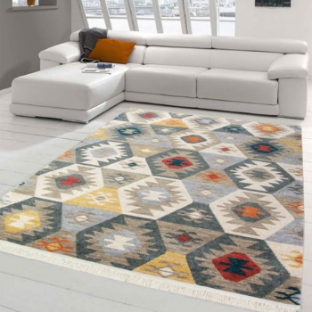 covor geometric colorat