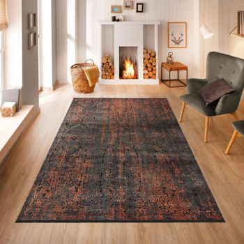 covor abstract rosu negru