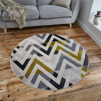 covor rotund geometric